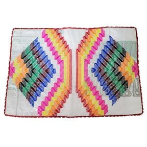 Ignite Colorful Geometric Decorative Throw Pillow Cover Red Backing 17"x24"‎ NEW